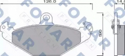 FOMAR FRICTION fo625581 -  Комплект тормозных колодок, дисковый тормоз